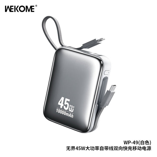 WEKOME WP - 49 10000mAh Power Bank – 45W Fast Charging with 4 Output Ports - Saif Al Najmi KwPower BankswekomeSaif Al Najmi KwSilverWEKOME WP - 49 10000mAh Power Bank – 45W Fast Charging with 4 Output Ports