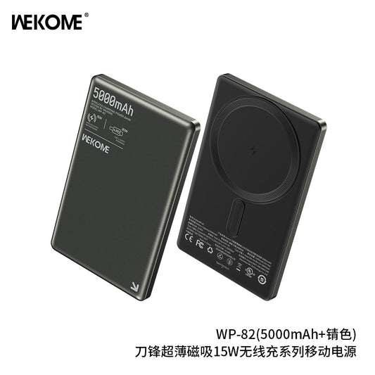 WEKOME WP - 82 Magnetic Power Bank 5000mAh – PD 20W + 15W Wireless Fast Charging - Saif Al Najmi KwWireless Power BankswekomeSaif Al Najmi KwBlackWEKOME WP - 82 Magnetic Power Bank 5000mAh – PD 20W + 15W Wireless Fast Charging