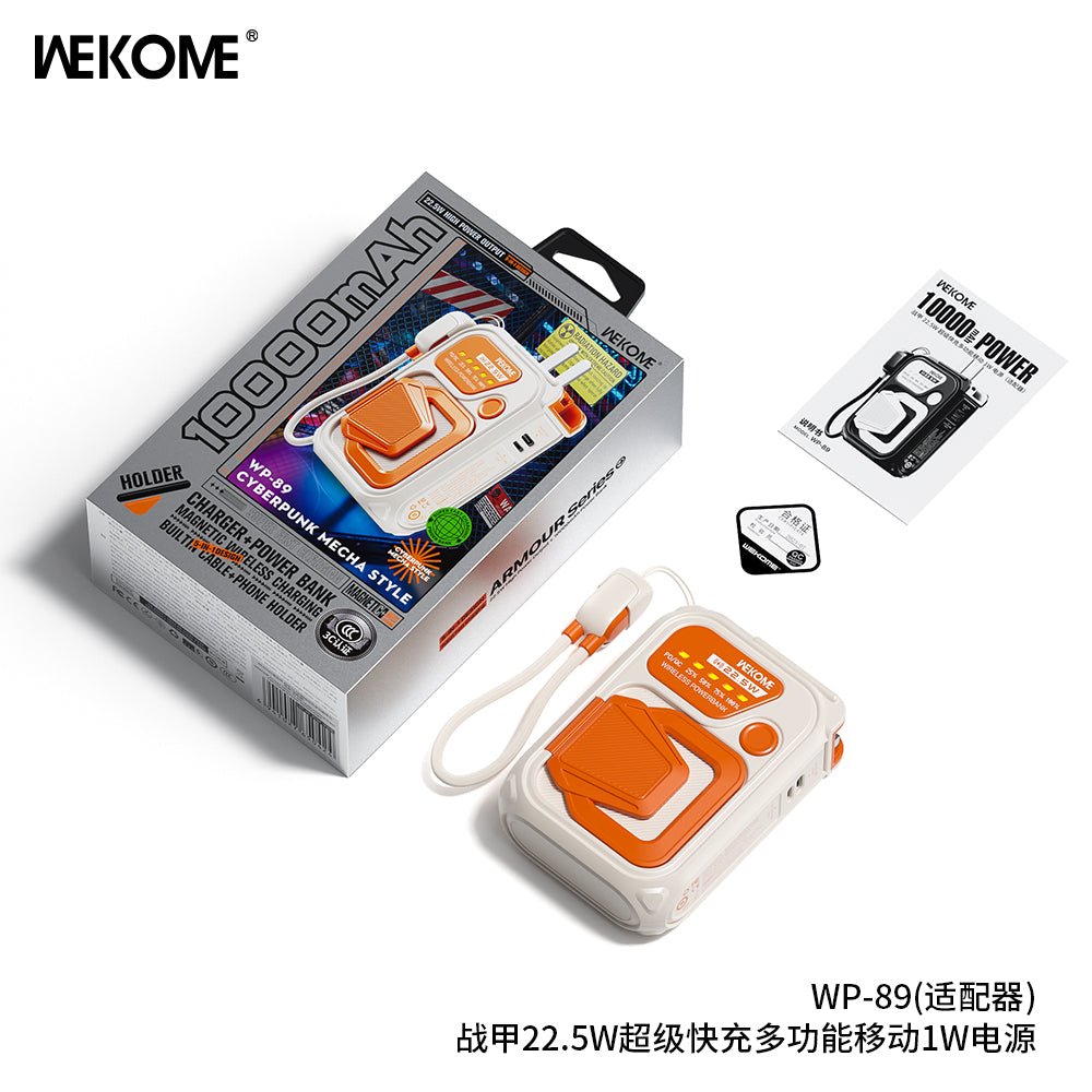 WEKOME WP - U95 – Cyberpunk Mecha Style Power Bank (20000mAh) - Saif Al Najmi KwPower BankswekomeSaif Al Najmi KwWhite/OrangeWEKOME WP - U95 – Cyberpunk Mecha Style Power Bank (20000mAh)