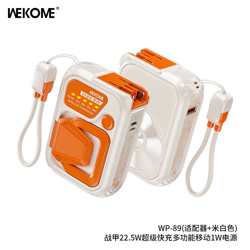 WEKOME WP - U95 – Cyberpunk Mecha Style Power Bank (20000mAh) - Saif Al Najmi KwPower BankswekomeSaif Al Najmi KwWhite/OrangeWEKOME WP - U95 – Cyberpunk Mecha Style Power Bank (20000mAh)