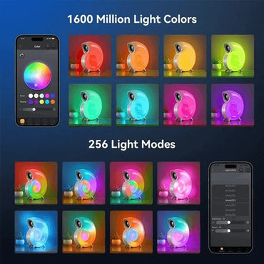 KP-556 Conch Colorful Music Lamp – Wireless Bluetooth Speaker with Alarm Clock & Multi-Color LED Effects