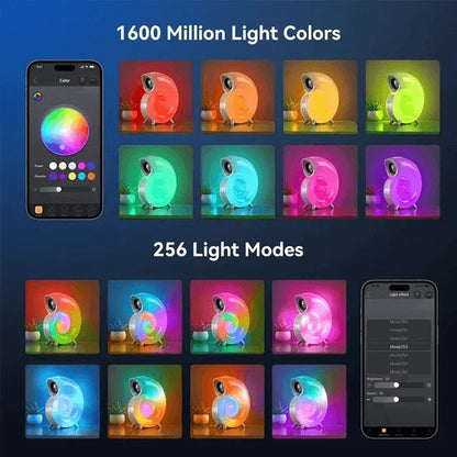 KP-556 Conch Colorful Music Lamp – Wireless Bluetooth Speaker with Alarm Clock & Multi-Color LED Effects