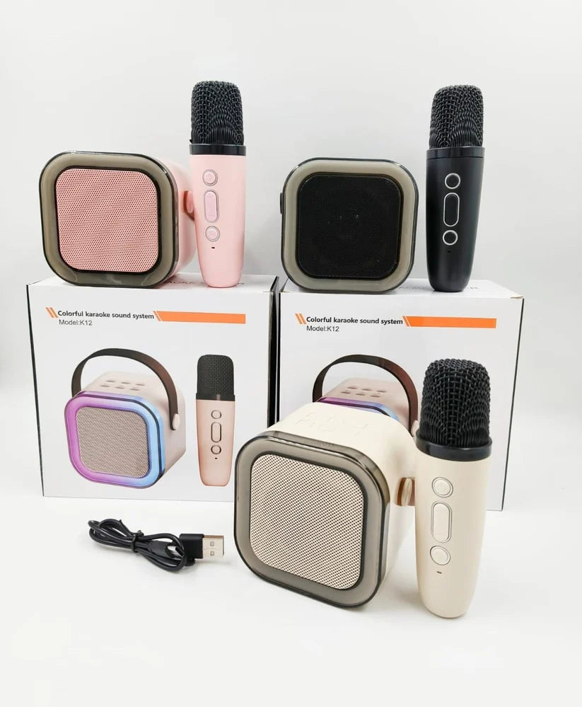 K12 Karaoke Bluetooth Speaker with 1 Wireless Microphone – Portable Party Speaker