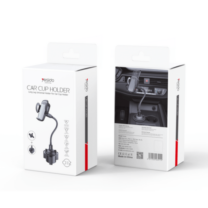 Yesido C112 Auto Extending Clamp Car Cup Phone Holder – Long Flexible Arm & 360° Adjustable Mount - Saif Al Najmi KwCup HolderyesidoSaif Al Najmi KwYesido C112 Auto Extending Clamp Car Cup Phone Holder – Long Flexible Arm & 360° Adjustable Mount