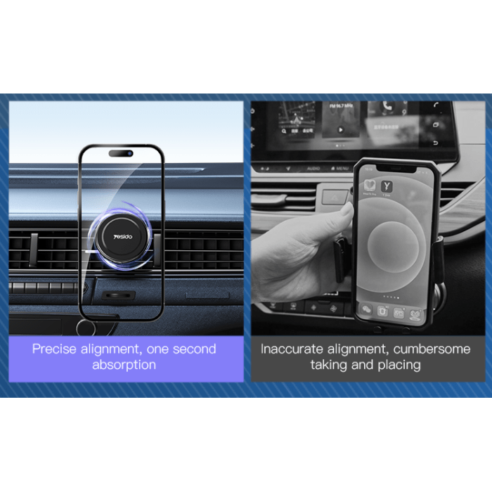 Yesido C126 Magnetic Car Phone Holder – Strong Grip Mount, Black - Saif Al Najmi KwPhone HolderyesidoSaif Al Najmi KwYesido C126 Magnetic Car Phone Holder – Strong Grip Mount, Black