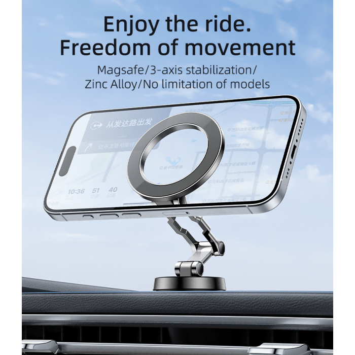 Yesido C203 360° Magnetic Phone Holder – 3 - Axis Stabilization, Zinc Alloy Body - Saif Al Najmi KwPhone HolderyesidoSaif Al Najmi KwYesido C203 360° Magnetic Phone Holder – 3 - Axis Stabilization, Zinc Alloy Body