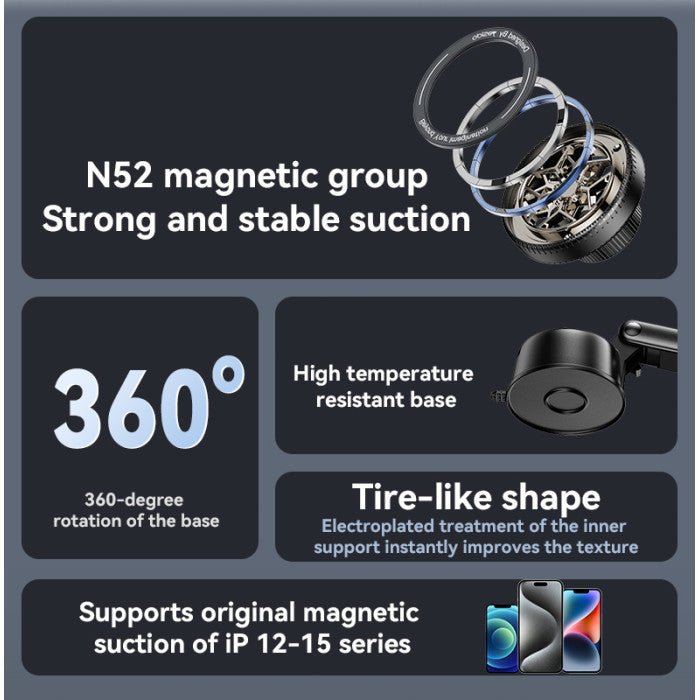 Yesido C266 360° Rotation Car Dashboard Magnetic Phone Holder – Ring - Shaped N52 Magnet Mount - Saif Al Najmi KwPhone HolderyesidoSaif Al Najmi KwYesido C266 360° Rotation Car Dashboard Magnetic Phone Holder – Ring - Shaped N52 Magnet Mount