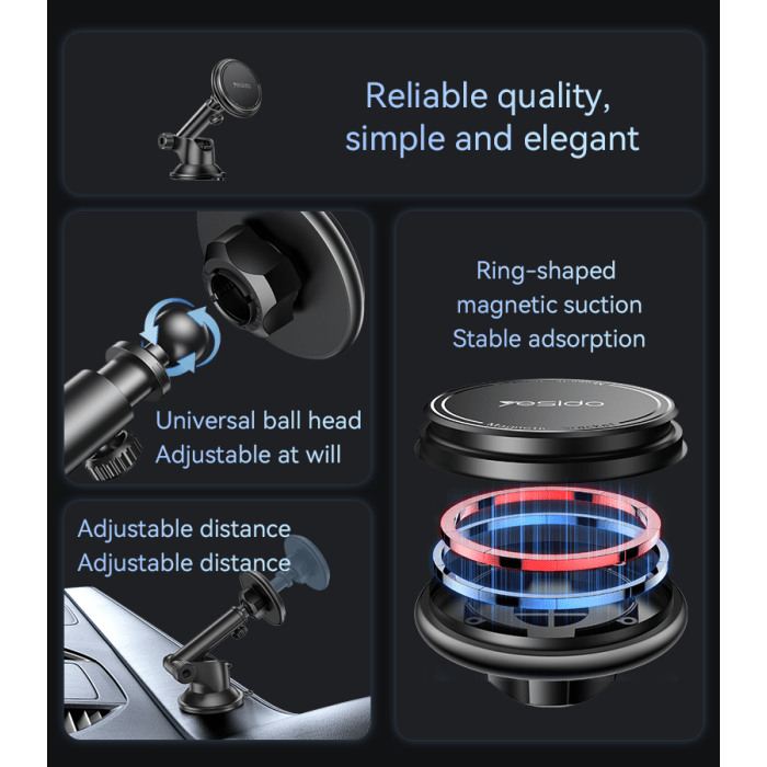 Yesido C269 360° Telescopic Magnetic Car Phone Holder – Bionic Suction Cup Design - Saif Al Najmi KwPhone HolderyesidoSaif Al Najmi KwYesido C269 360° Telescopic Magnetic Car Phone Holder – Bionic Suction Cup Design