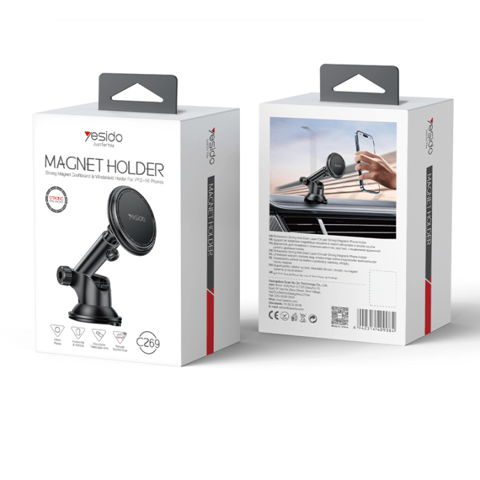 Yesido C269 360° Telescopic Magnetic Car Phone Holder – Bionic Suction Cup Design - Saif Al Najmi KwPhone HolderyesidoSaif Al Najmi KwYesido C269 360° Telescopic Magnetic Car Phone Holder – Bionic Suction Cup Design