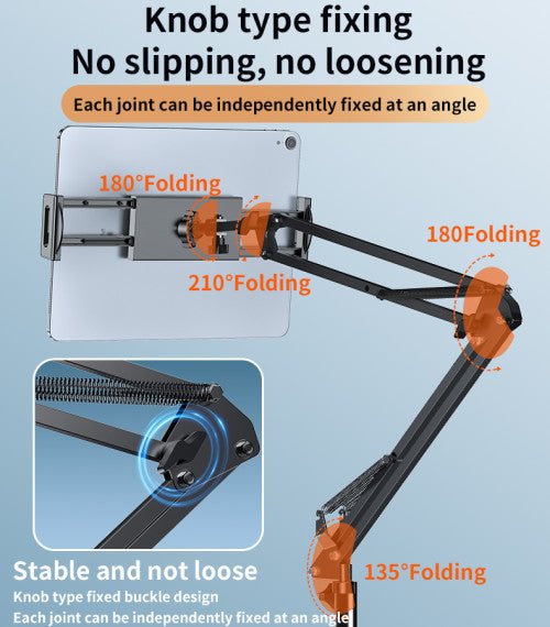 YESIDO C295 360° Tablet Floor Stand – Adjustable Lazy Arm Bracket - Saif Al Najmi KwPhone HolderyesidoSaif Al Najmi KwYESIDO C295 360° Tablet Floor Stand – Adjustable Lazy Arm Bracket