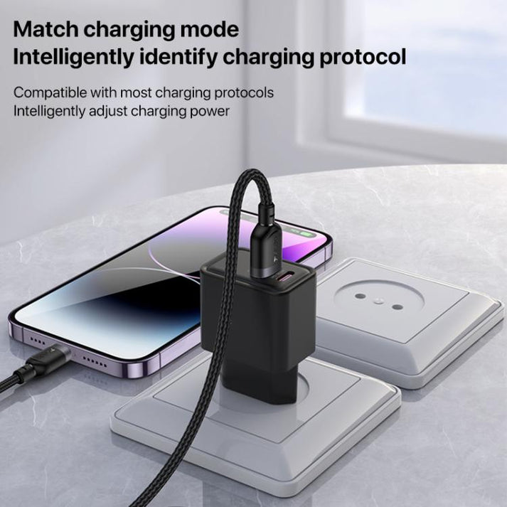 Yesido CA134L USB to 8 - Pin Charging Data Cable – 3M, 12W (Black) - Saif Al Najmi KwData CablesyesidoSaif Al Najmi KwYesido CA134L USB to 8 - Pin Charging Data Cable – 3M, 12W (Black)