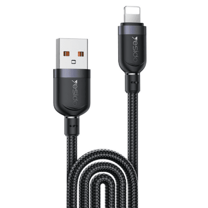 Yesido CA134L USB to 8 - Pin Charging Data Cable – 3M, 12W (Black) - Saif Al Najmi KwData CablesyesidoSaif Al Najmi KwYesido CA134L USB to 8 - Pin Charging Data Cable – 3M, 12W (Black)