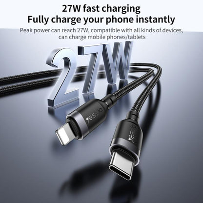 Yesido CA193 27W Type - C to Lightning Data Cable – 3m (Black) - Saif Al Najmi KwData CablesyesidoSaif Al Najmi KwYesido CA193 27W Type - C to Lightning Data Cable – 3m (Black)