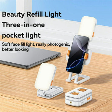 Yesido DH10 Pocket Light Stand – 3 - in - 1 Folding Phone Holder with Lighting - Saif Al Najmi KwMobile StandsyesidoSaif Al Najmi KwYesido DH10 Pocket Light Stand – 3 - in - 1 Folding Phone Holder with Lighting