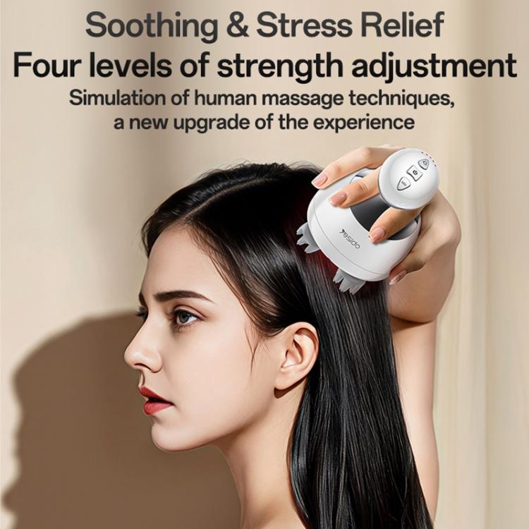 Yesido MG12 Waterproof Intelligent Head Massager – IPX7, White - Saif Al Najmi KwgadgetsyesidoSaif Al Najmi KwYesido MG12 Waterproof Intelligent Head Massager – IPX7, White