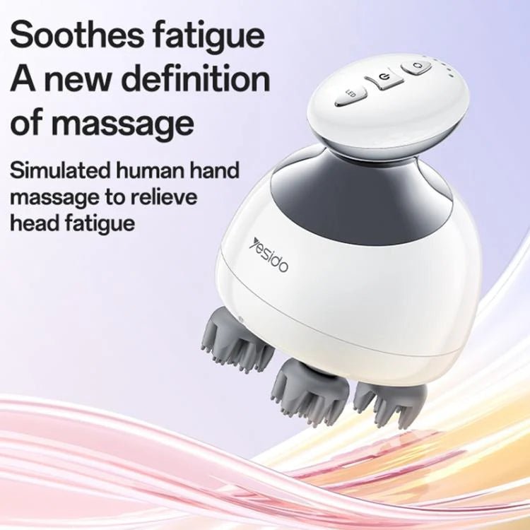 Yesido MG12 Waterproof Intelligent Head Massager – IPX7, White - Saif Al Najmi KwgadgetsyesidoSaif Al Najmi KwYesido MG12 Waterproof Intelligent Head Massager – IPX7, White