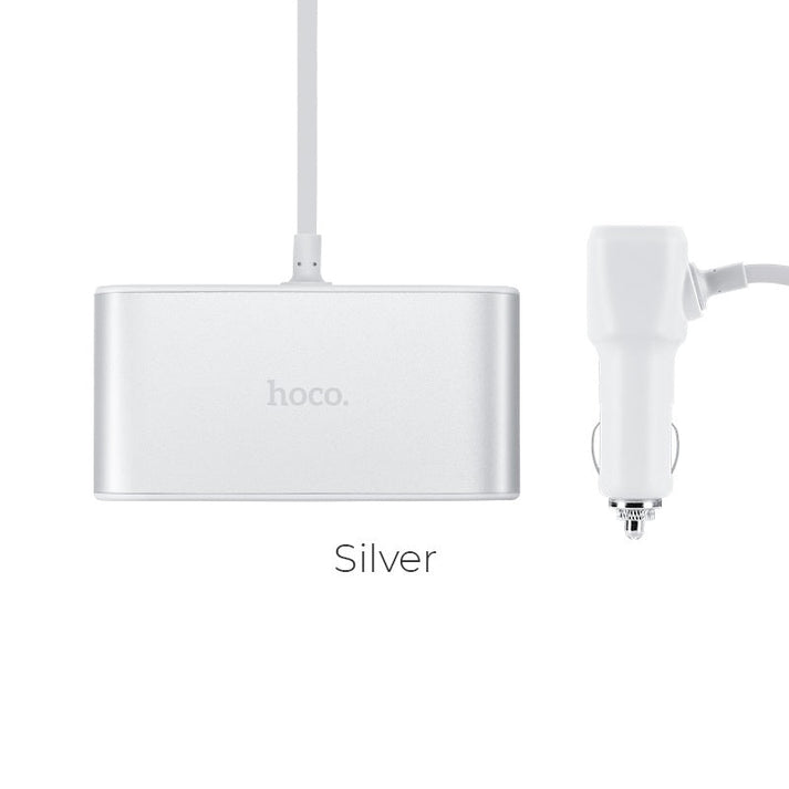 Z13 LCD one - pull - three car charger - silver - Saif Al Najmi KwCar ChargersHocoSaif Al Najmi KwZ13127400Z13 LCD one - pull - three car charger - silver - Saif Al Najmi Kw