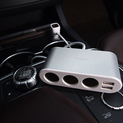 Z13 LCD one-pull-three car charger - silver - Saif Al Najmi Kw