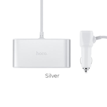 Z13 LCD one-pull-three car charger - silver - Saif Al Najmi Kw