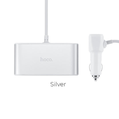Z13 LCD one-pull-three car charger - silver - Saif Al Najmi Kw